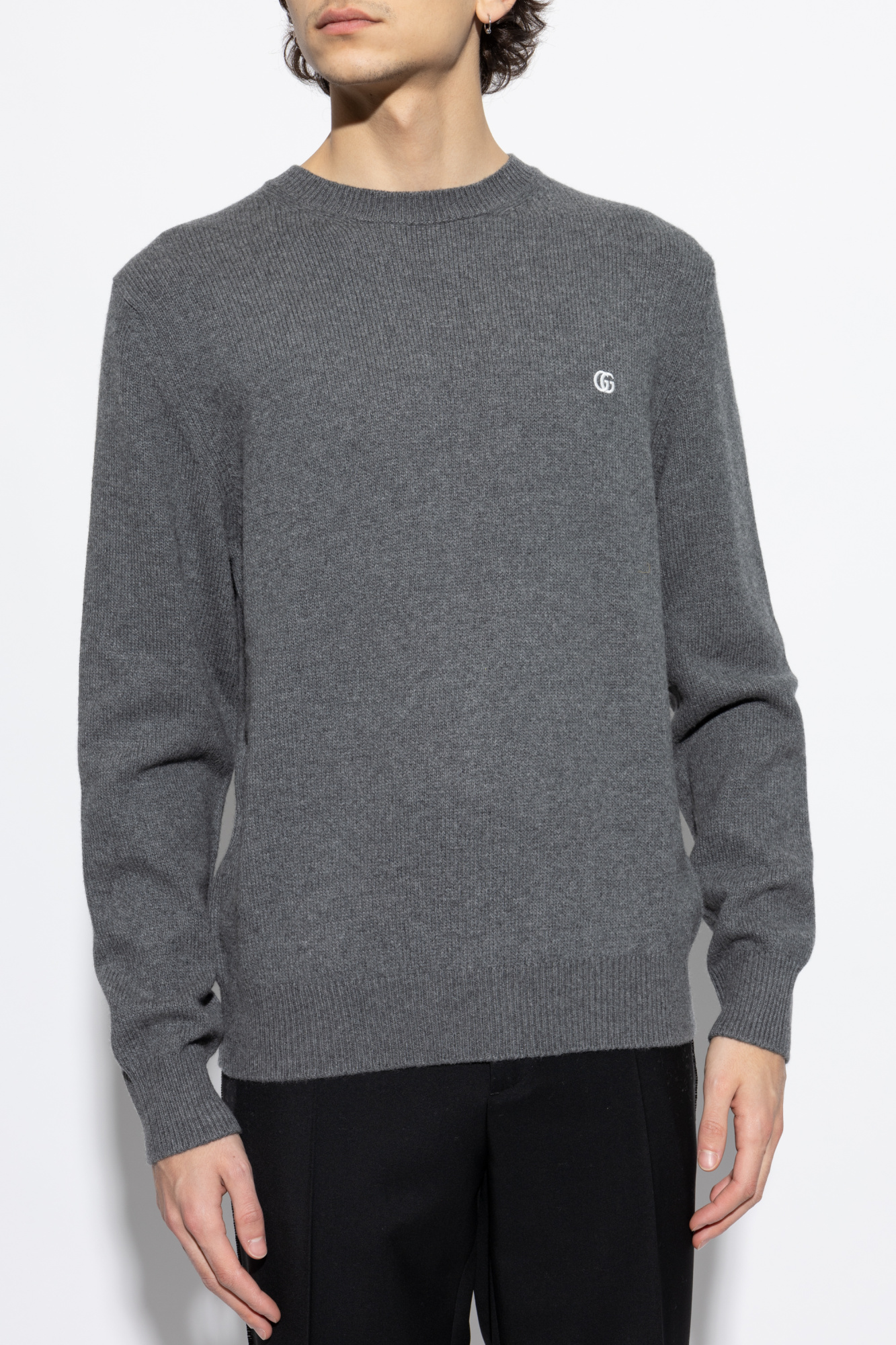 Gucci Sweater with embroidered logo | Men's Clothing | Vitkac
